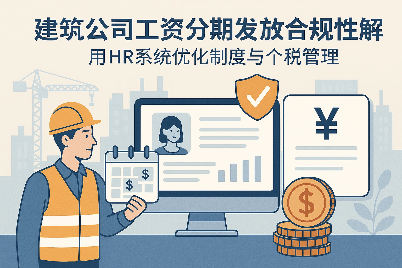 建筑公司工资分期发放合规性解析：用HR系统优化制度与个税管理