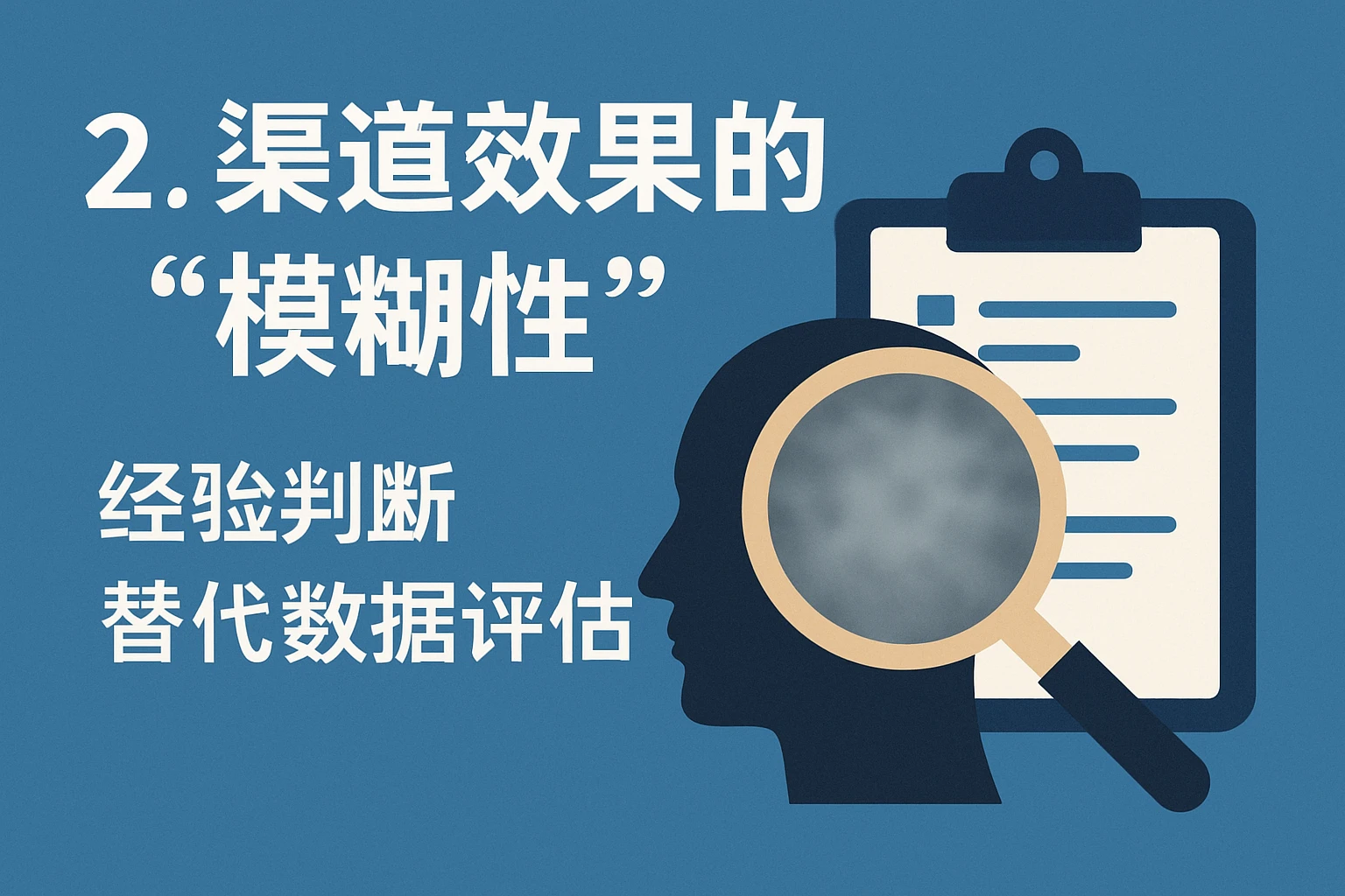 2. 渠道效果的“模糊性”：经验判断替代数据评估
