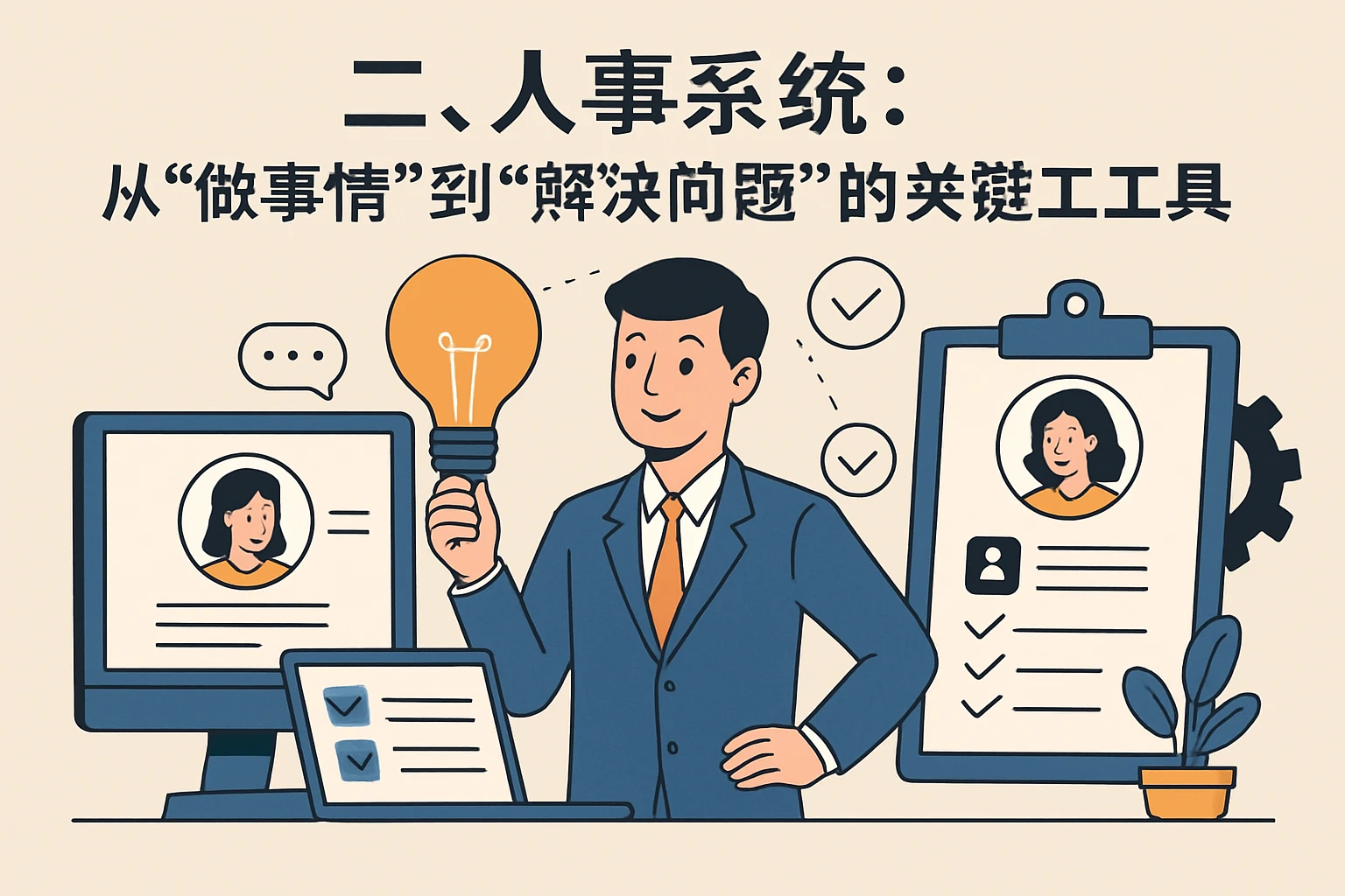 二、人事系统：从“做事情”到“解决问题”的关键工具