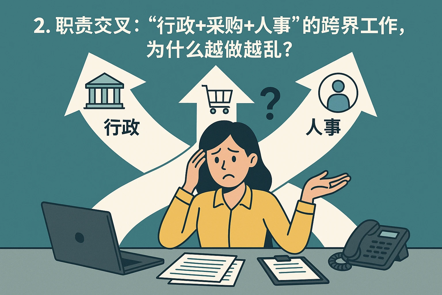 2. 职责交叉：“行政+采购+人事”的跨界工作，为什么越做越乱？