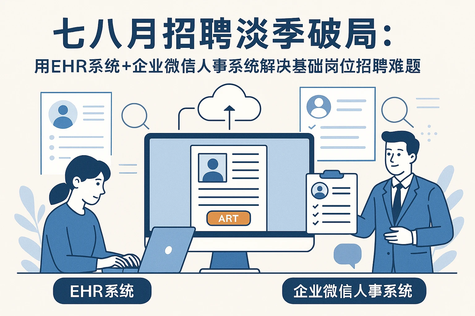 七八月招聘淡季破局：用EHR系统+企业微信人事系统解决基础岗位招聘难题