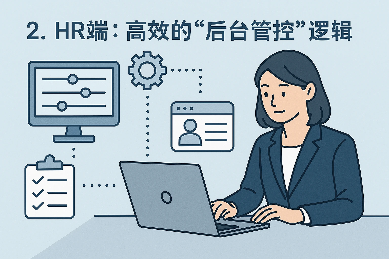 2. HR端：高效的“后台管控”逻辑