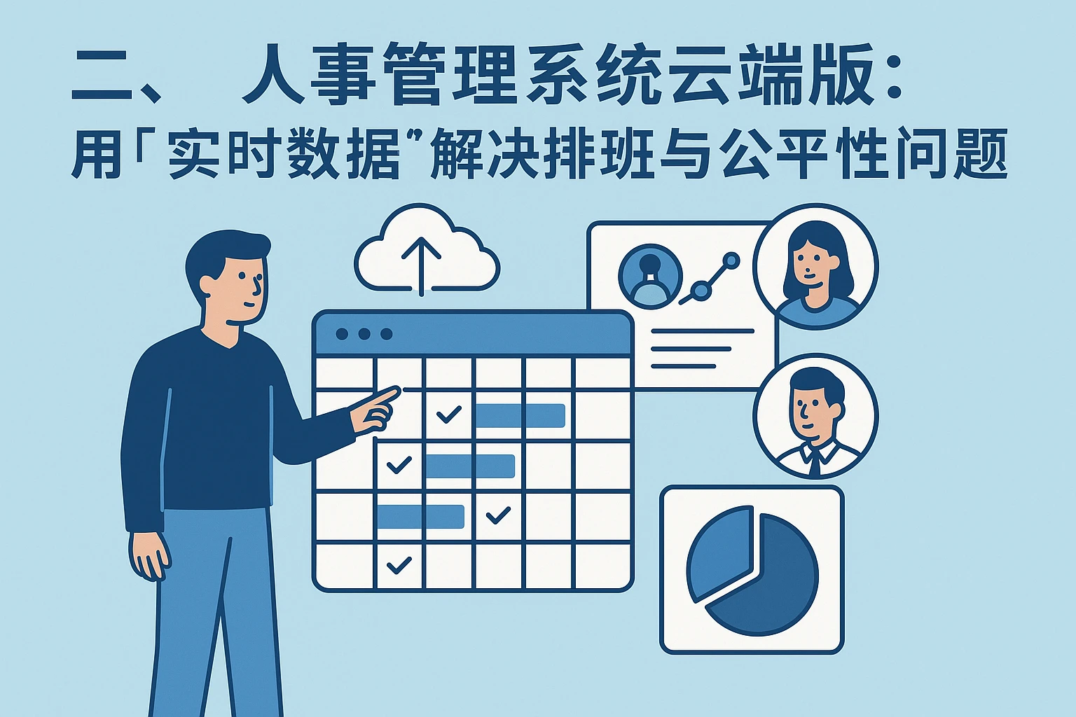 二、人事管理系统云端版：用“实时数据”解决排班与公平性问题