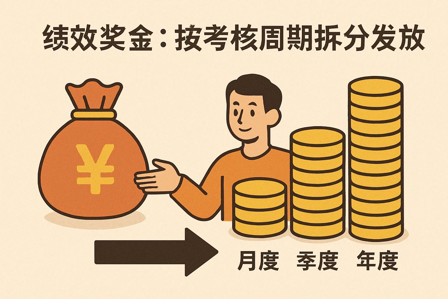 2. 绩效奖金：按考核周期拆分发放