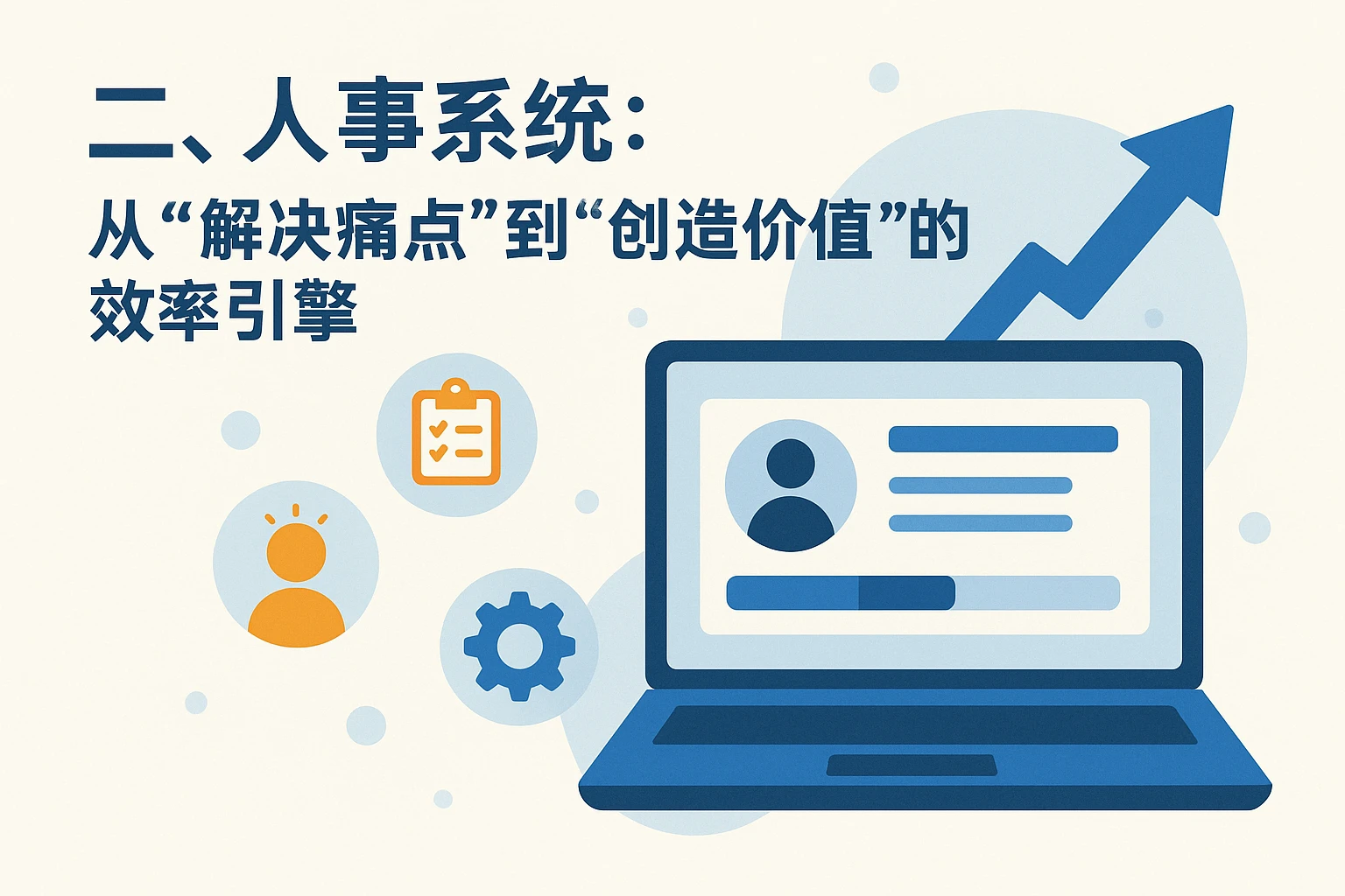 二、人事系统：从“解决痛点”到“创造价值”的效率引擎
