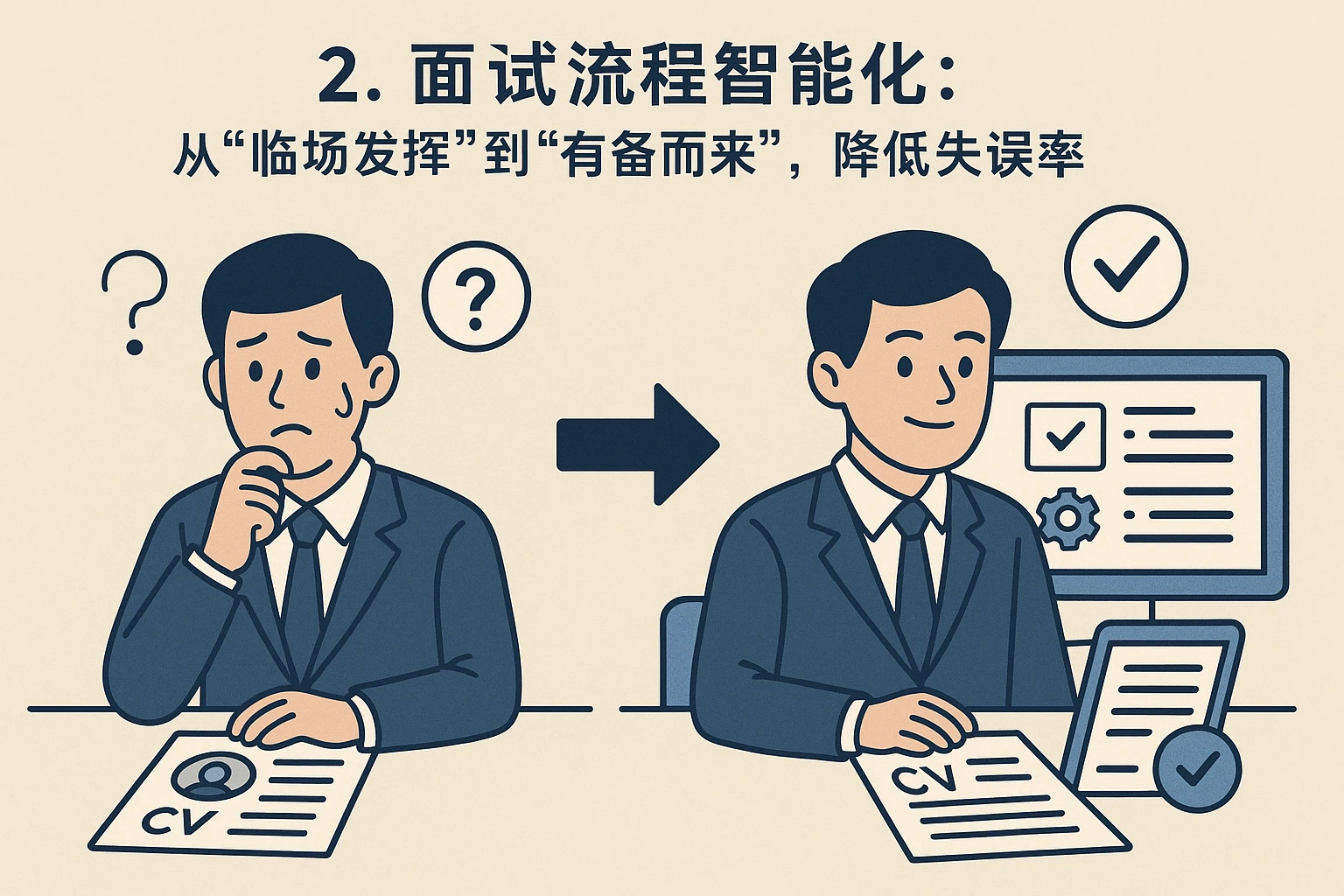 2. 面试流程智能化：从“临场发挥”到“有备而来”，降低失误率