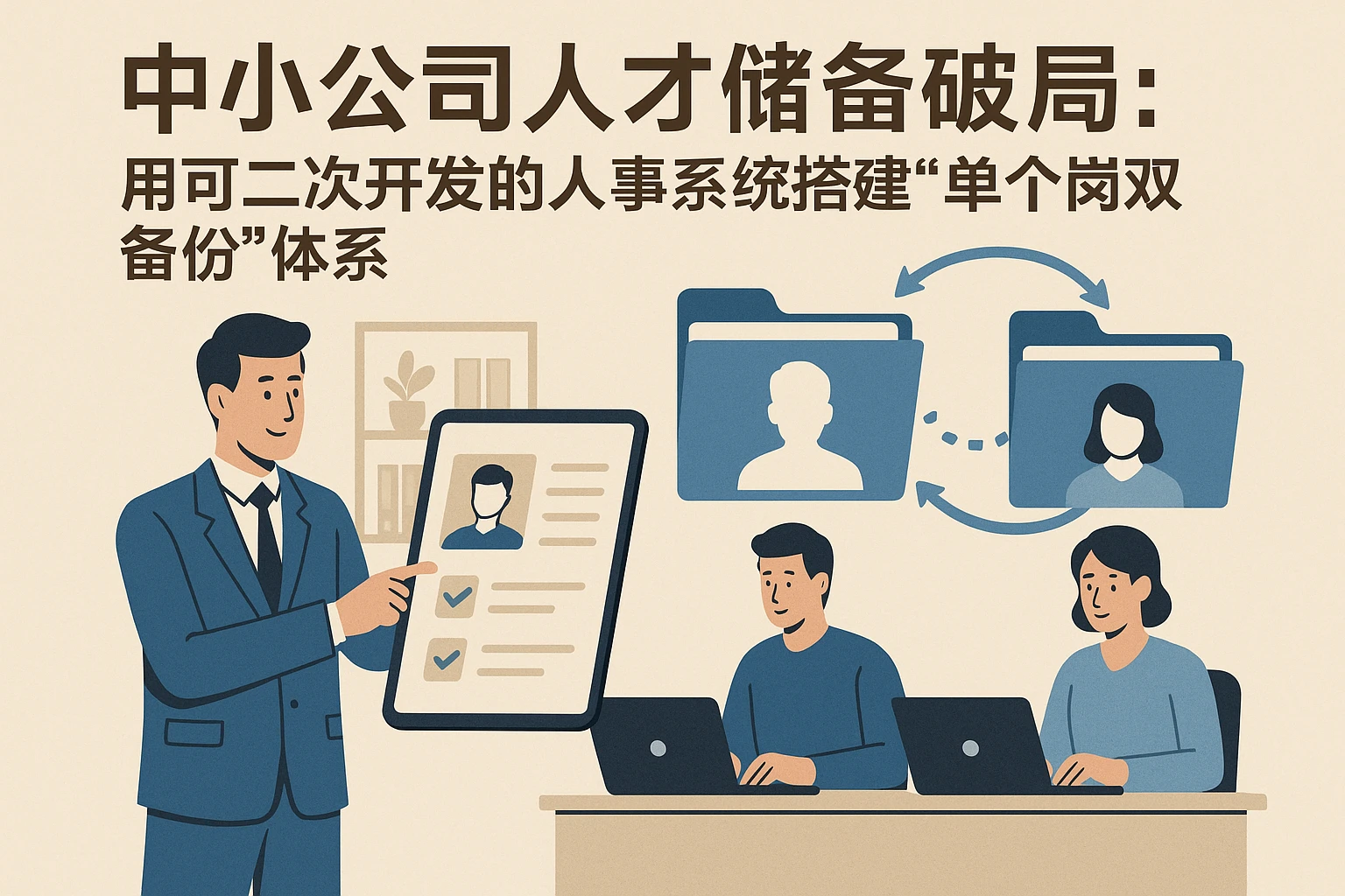 中小公司人才储备破局：用可二次开发的人事系统搭建“单岗位双备份”体系