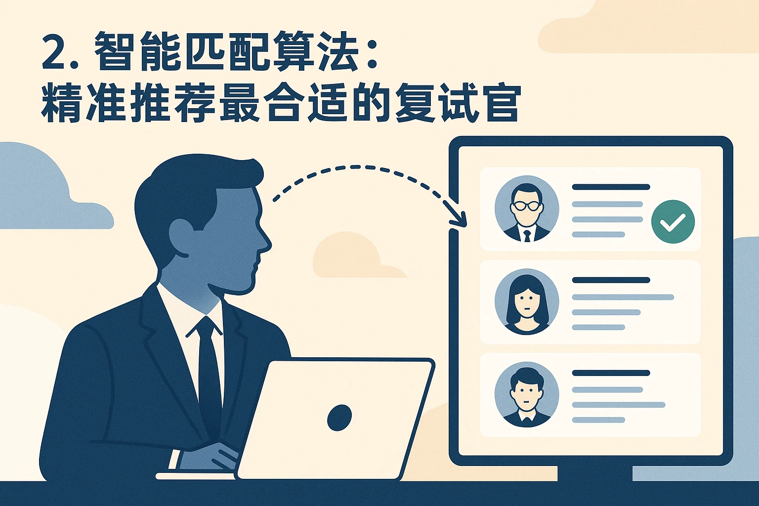 2. 智能匹配算法：精准推荐最合适的复试官