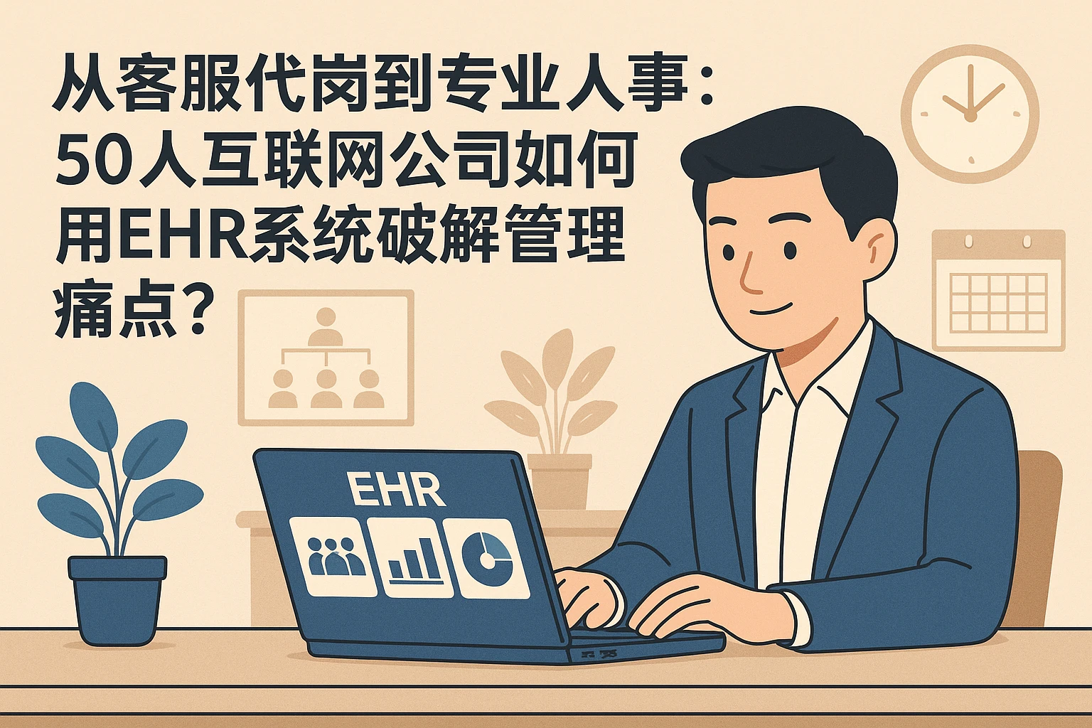 从客服代岗到专业人事：50人互联网公司如何用EHR系统破解管理痛点？