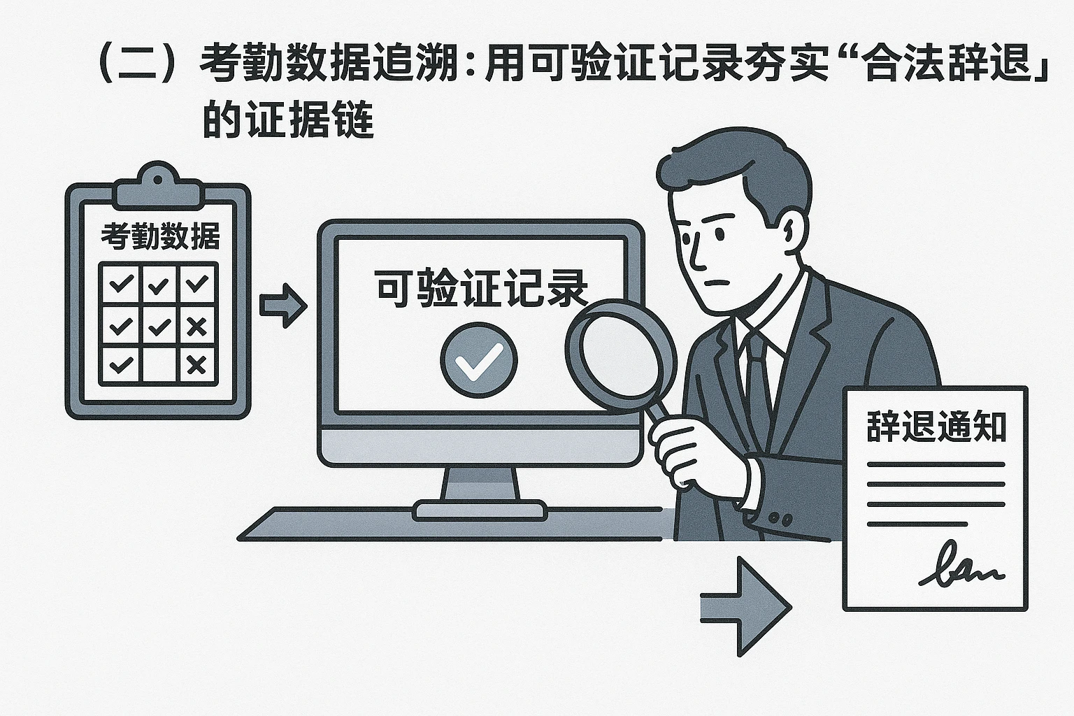 （二）考勤数据追溯：用可验证记录夯实“合法辞退”的证据链