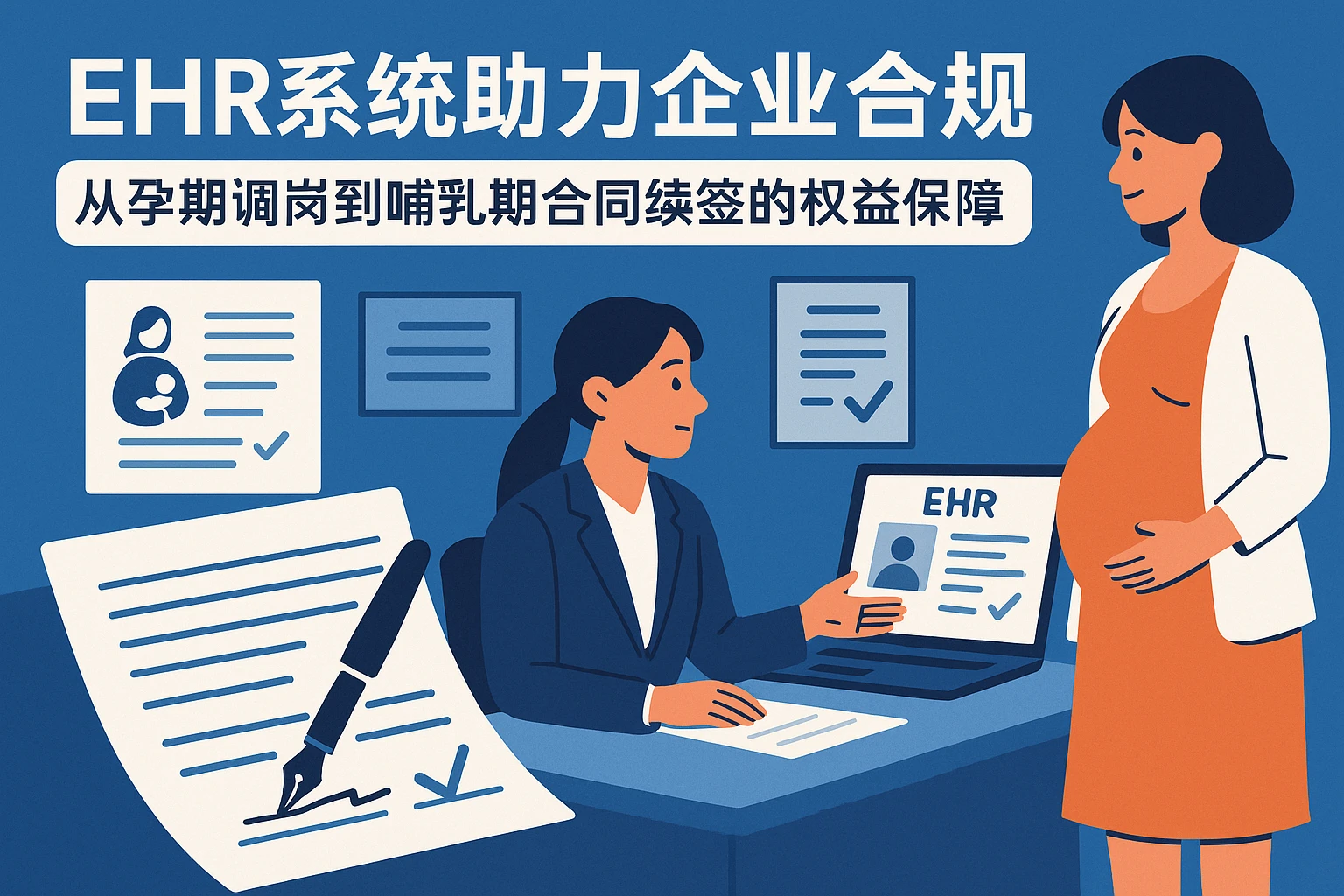 EHR系统助力企业合规：从孕期调岗到哺乳期合同续签的权益保障指南