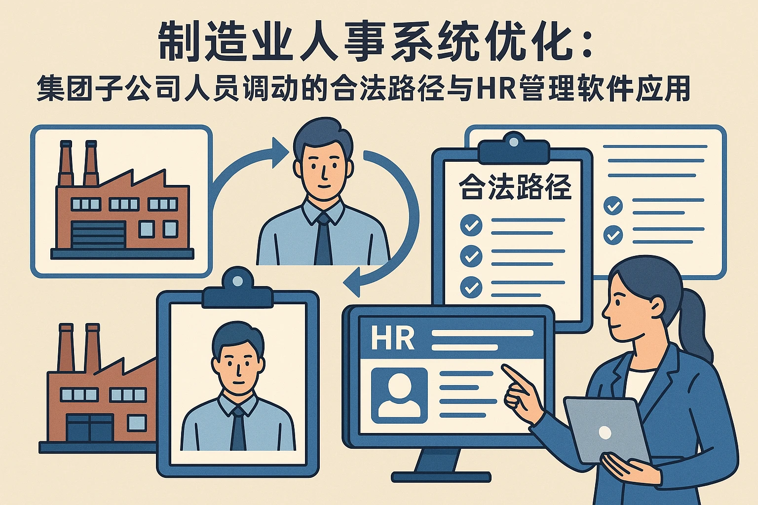 制造业人事系统优化：集团子公司人员调动的合法路径与HR管理软件应用