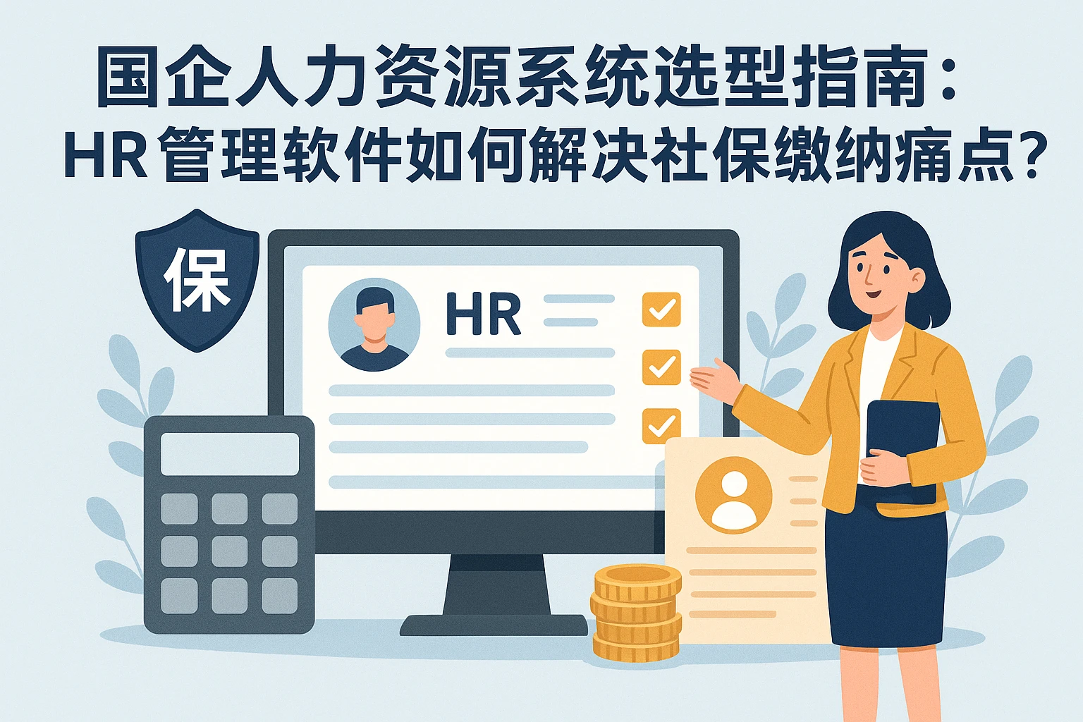 国企人力资源系统选型指南：HR管理软件如何解决社保缴纳痛点？