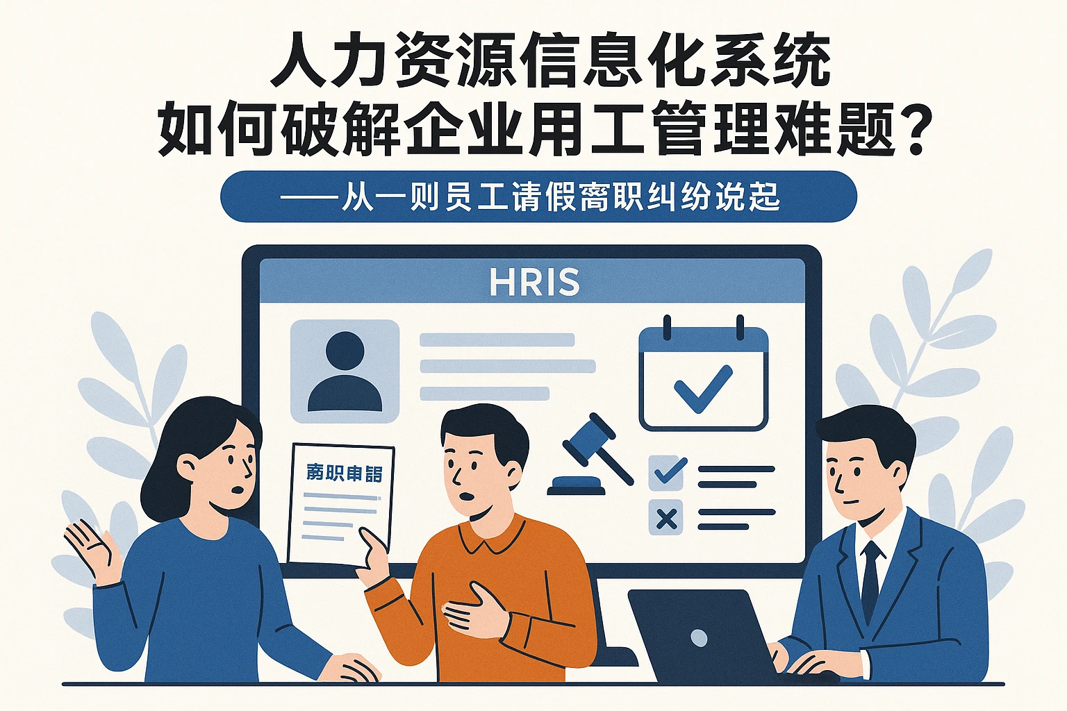 人力资源信息化系统如何破解企业用工管理难题？——从一则员工请假离职纠纷说起