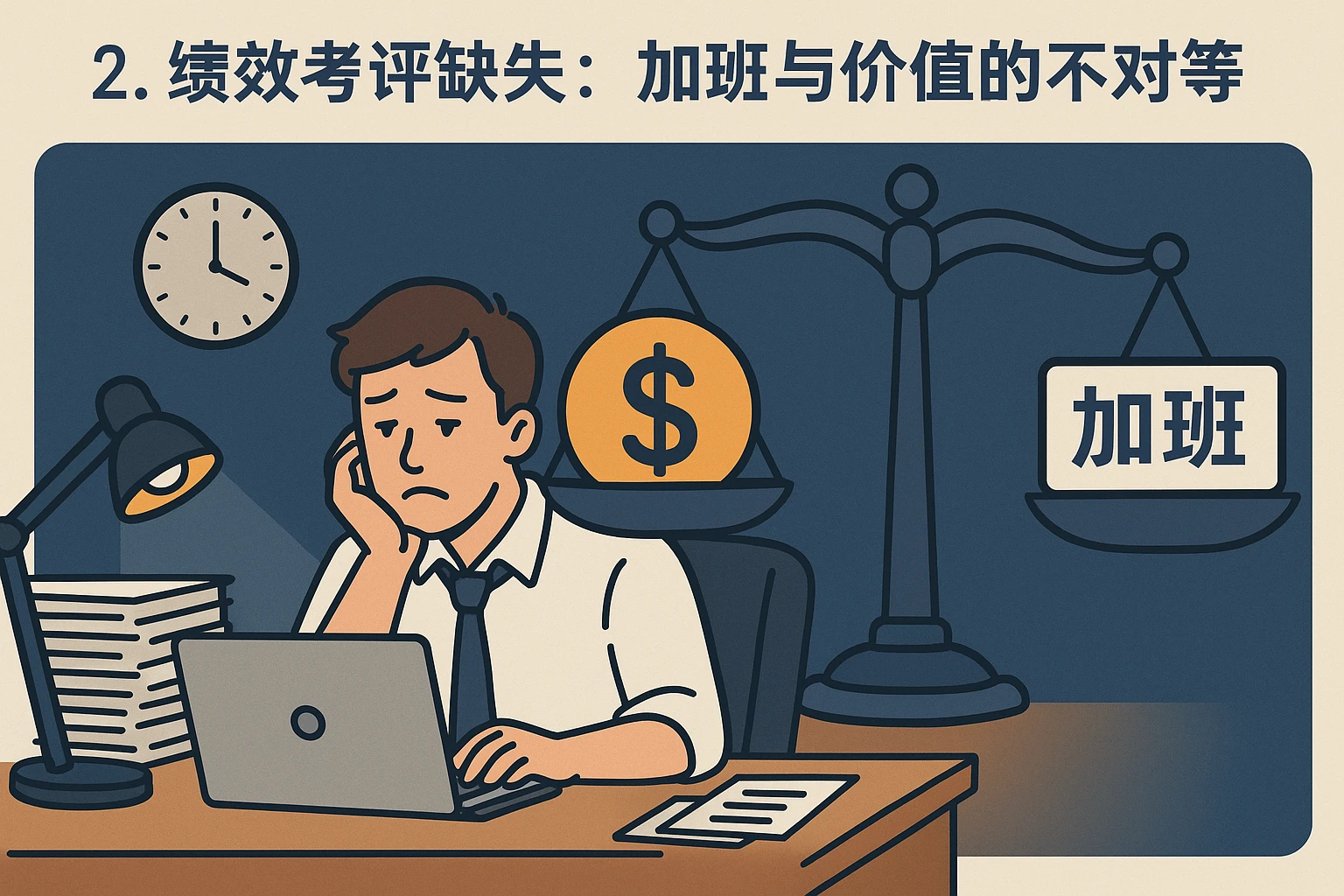 2. 绩效考评缺失：加班与价值的不对等