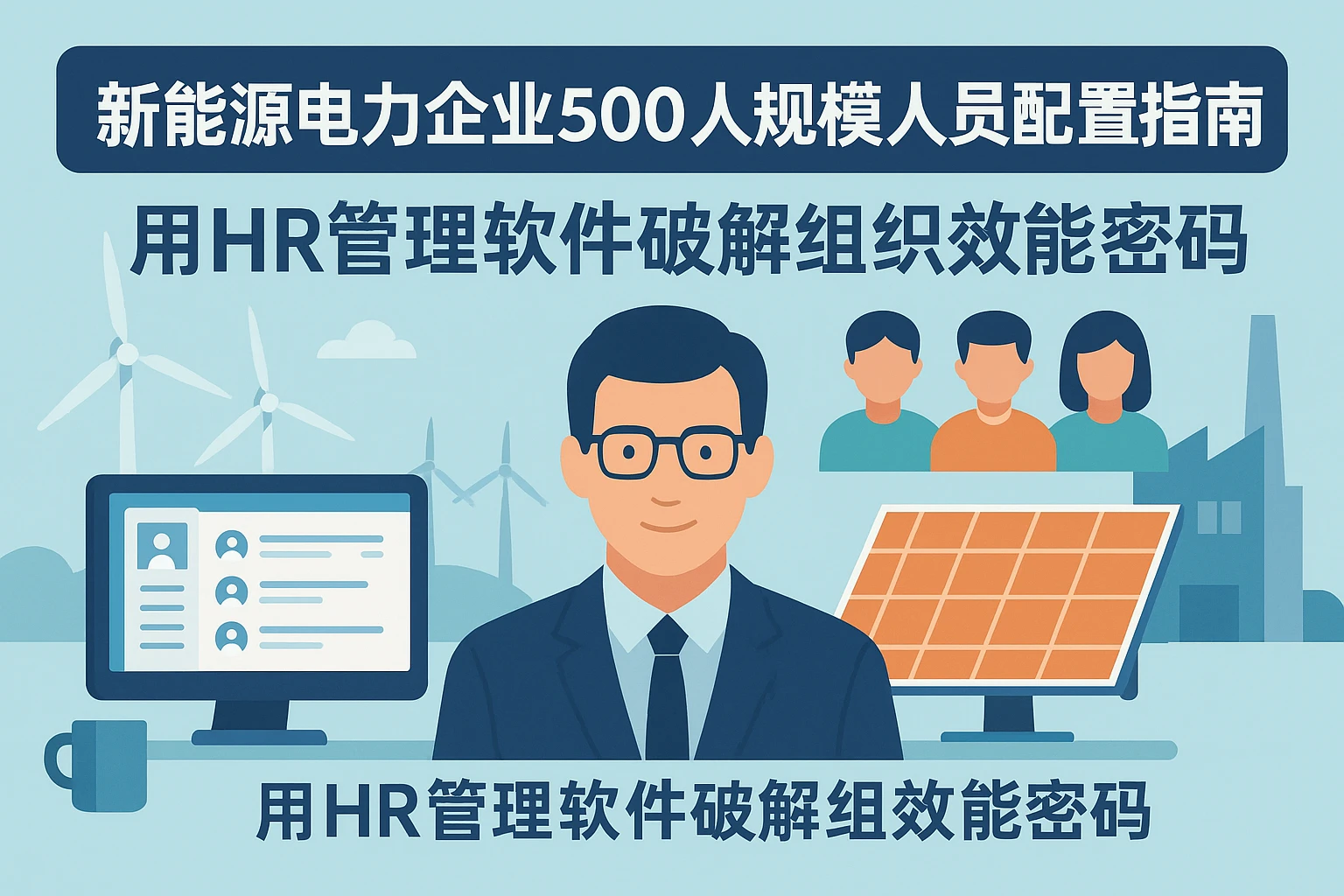 新能源电力企业500人规模人员配置指南——用HR管理软件破解组织效能密码