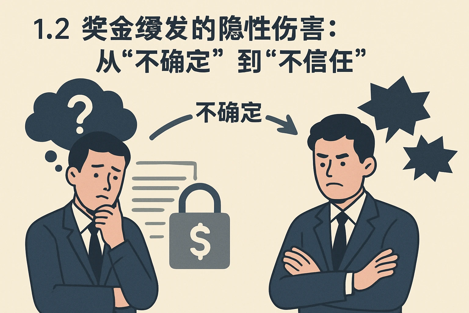 1.2 奖金缓发的隐性伤害：从“不确定”到“不信任”