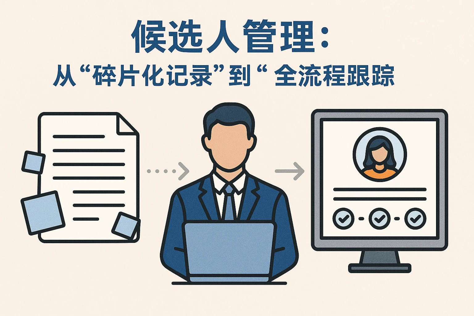 2. 候选人管理：从“碎片化记录”到“全流程跟踪”
