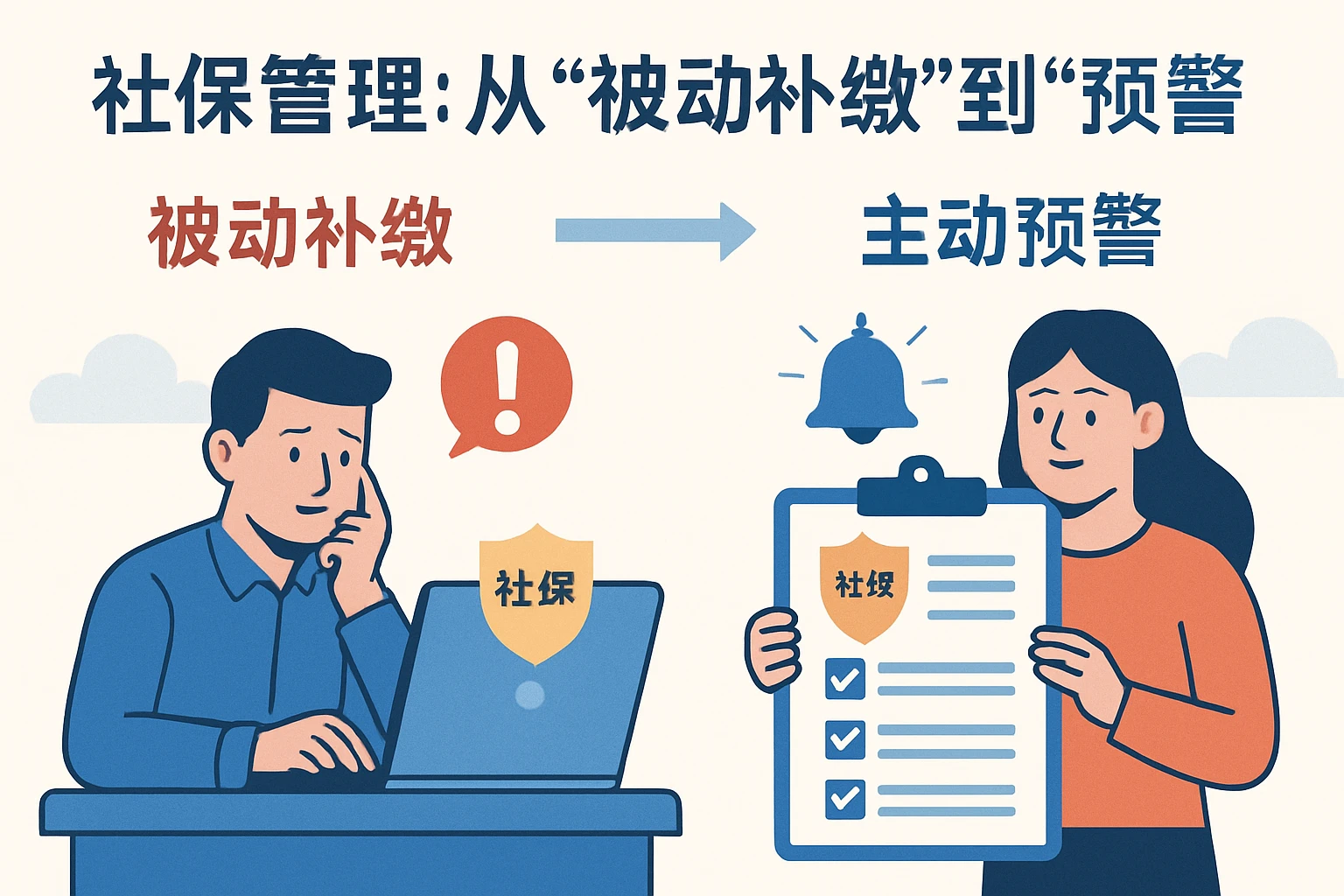 1. 社保管理：从“被动补缴”到“主动预警”