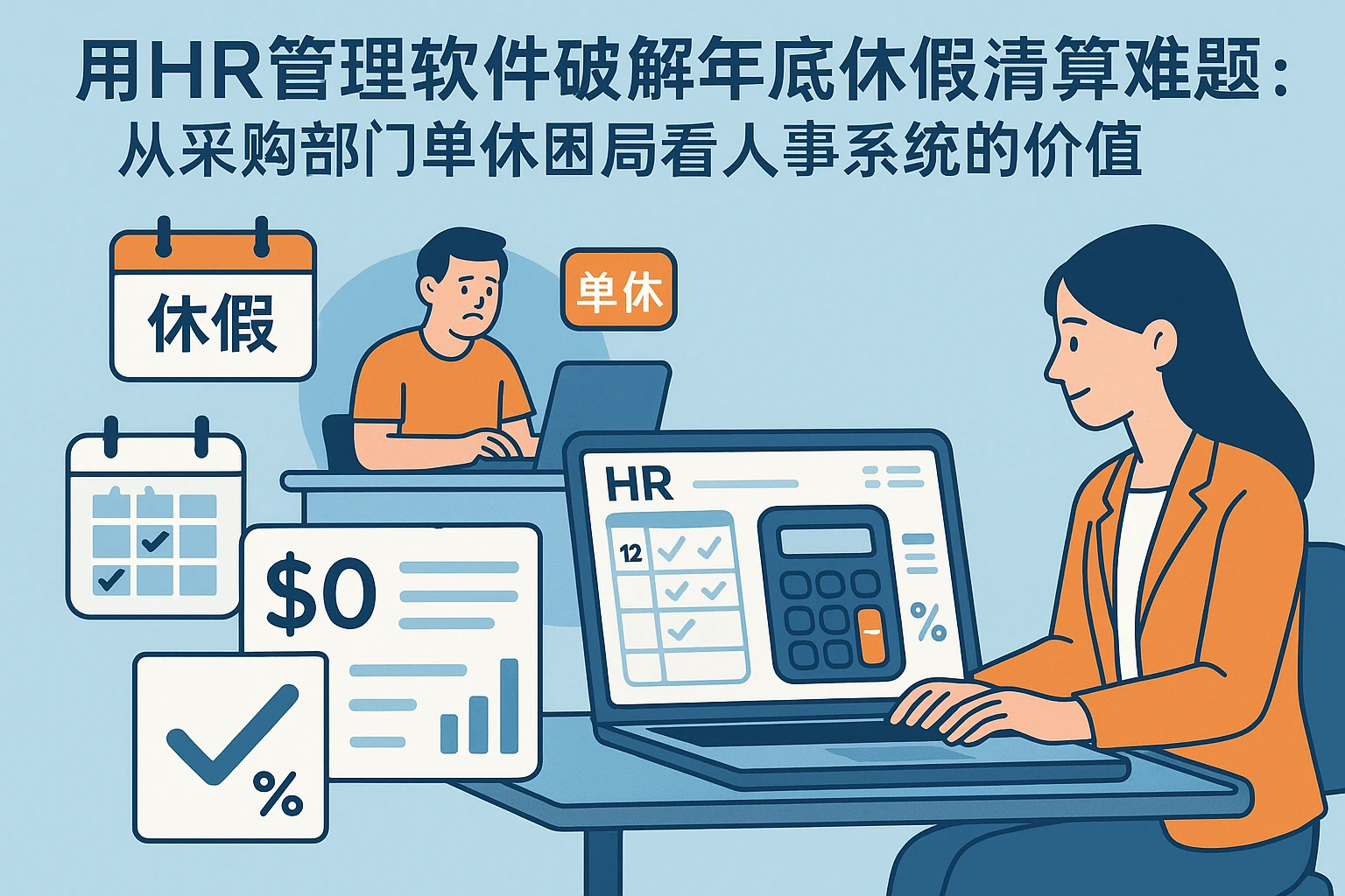 用HR管理软件破解年底休假清算难题：从采购部门单休困局看人事系统的价值