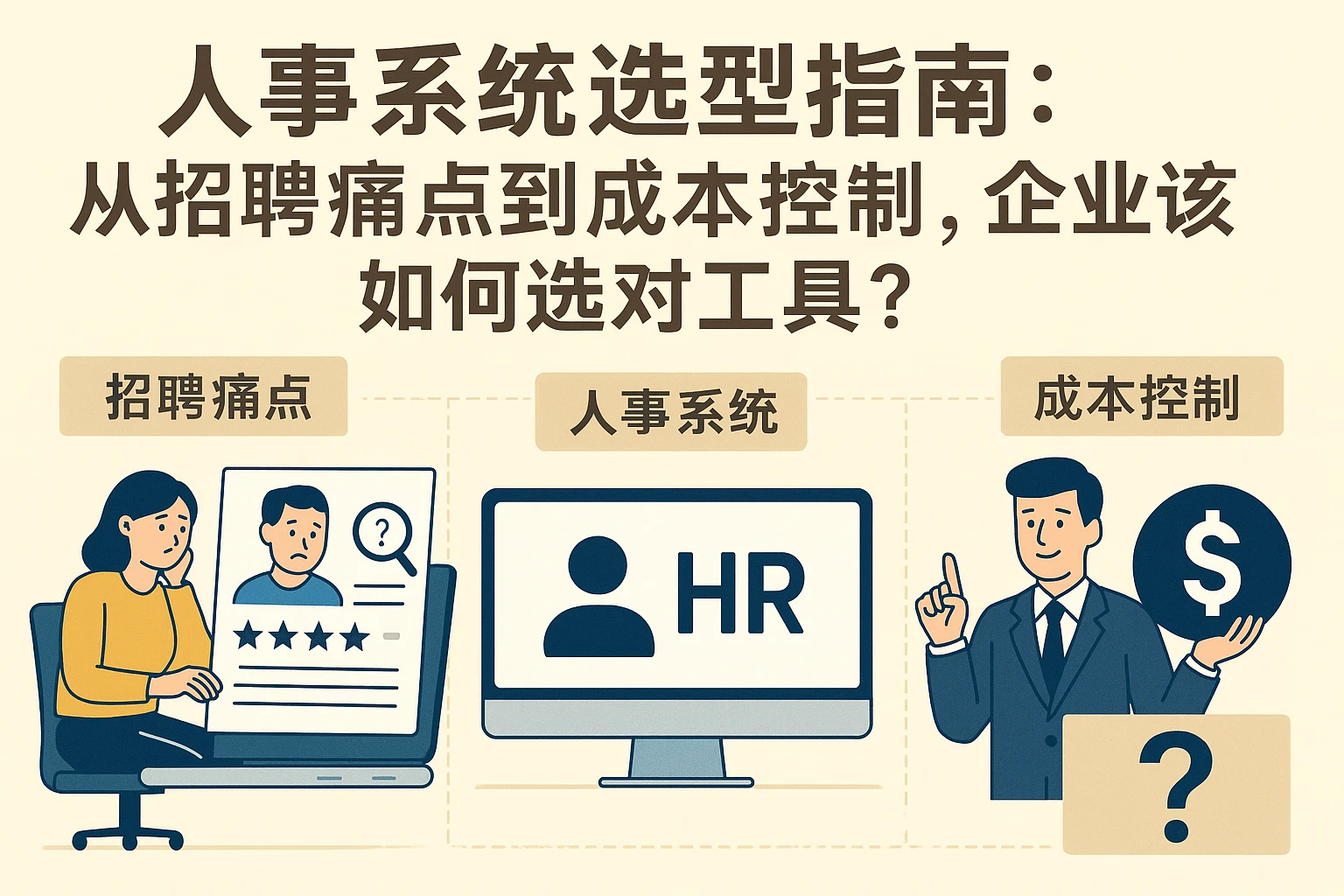 人事系统选型指南：从招聘痛点到成本控制，企业该如何选对工具？