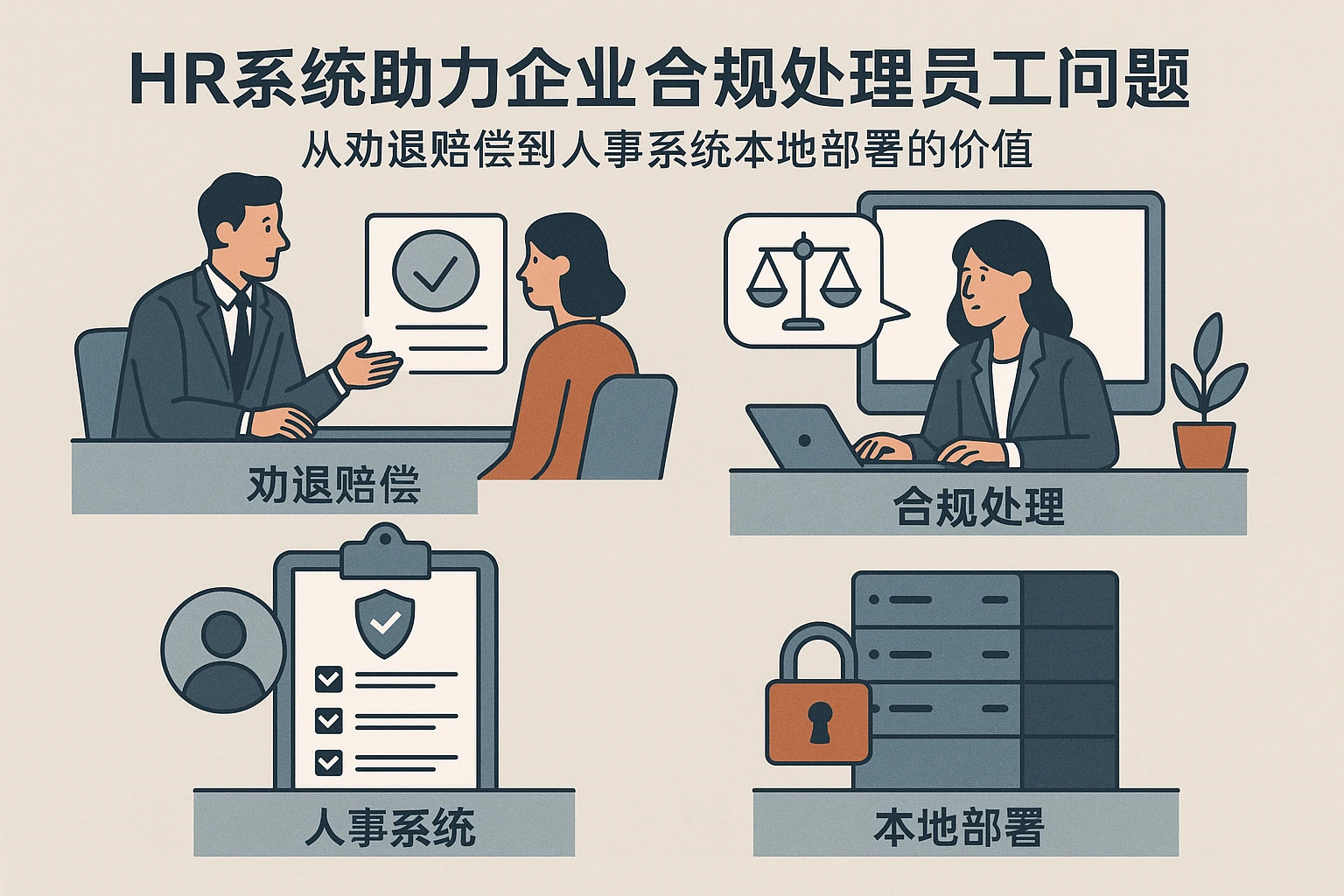 HR系统助力企业合规处理员工问题：从劝退赔偿到人事系统本地部署的价值