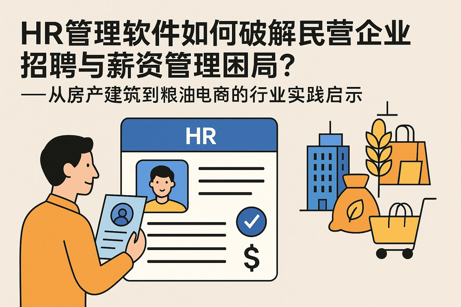 HR管理软件如何破解民营企业招聘与薪资管理困局？——从房产建筑到粮油电商的行业实践启示