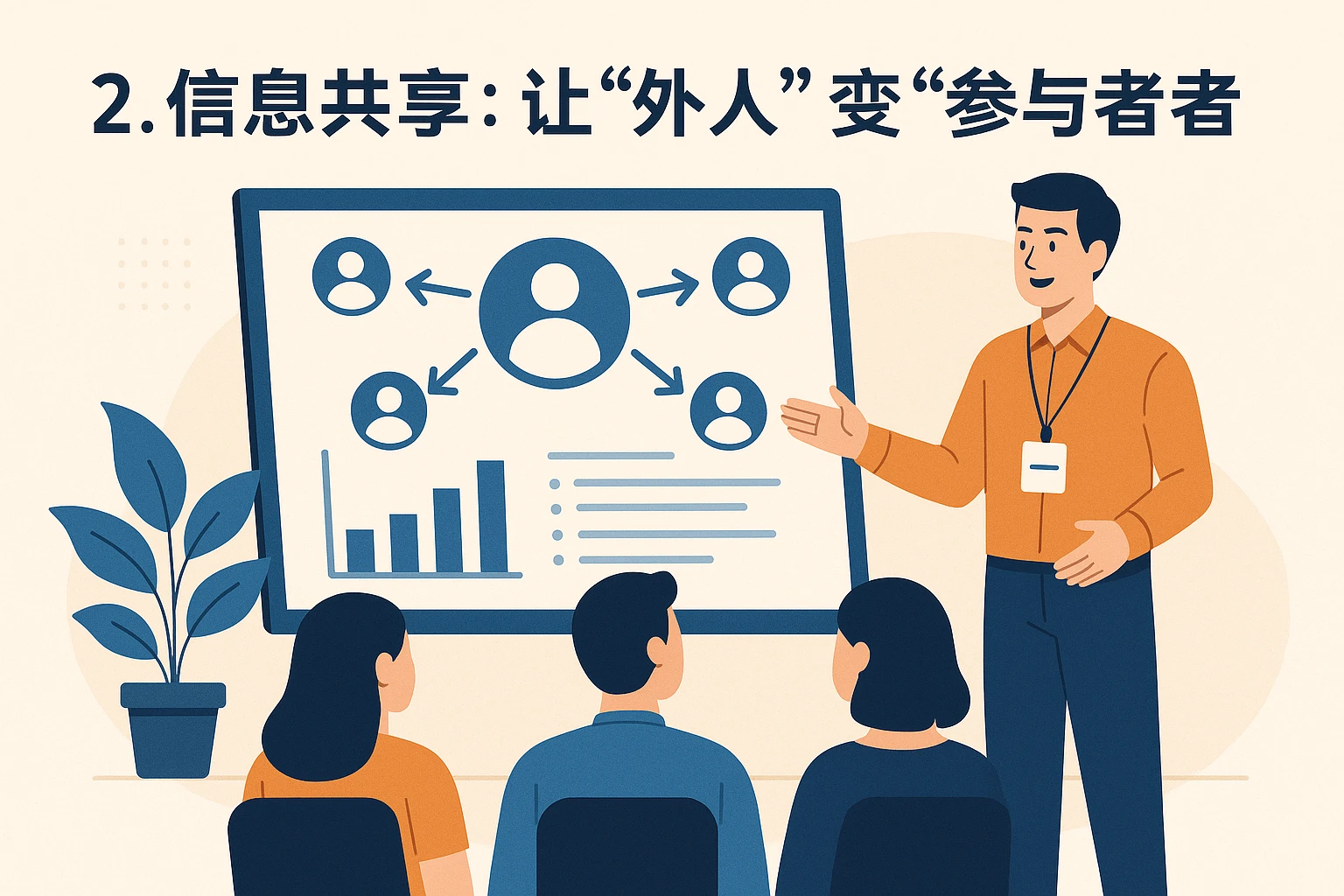 2. 信息共享：让“外人”变“参与者”