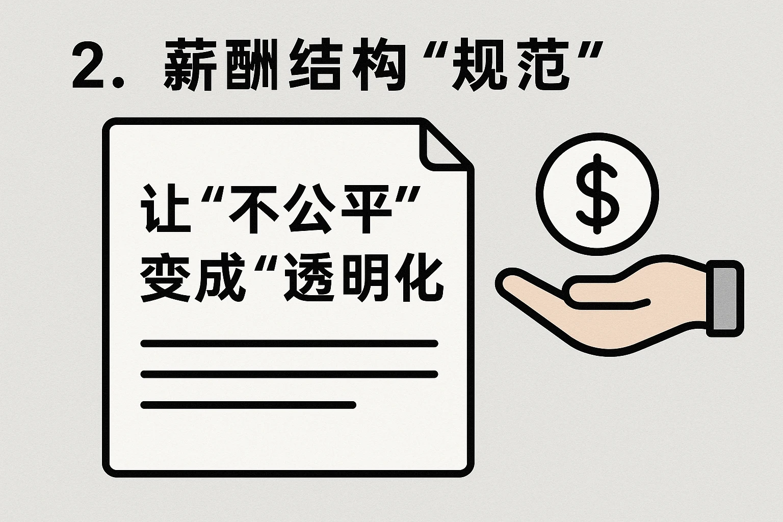 2. 薪酬结构“规范”：让“不公平”变成“透明化”