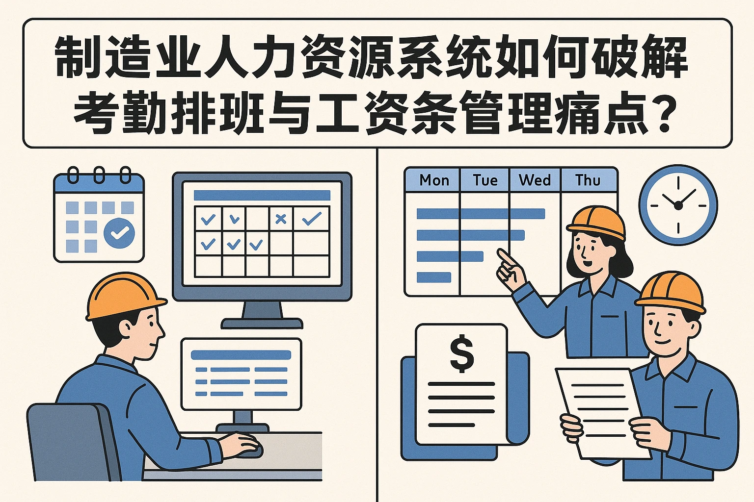制造业人力资源系统如何破解考勤排班与工资条管理痛点？
