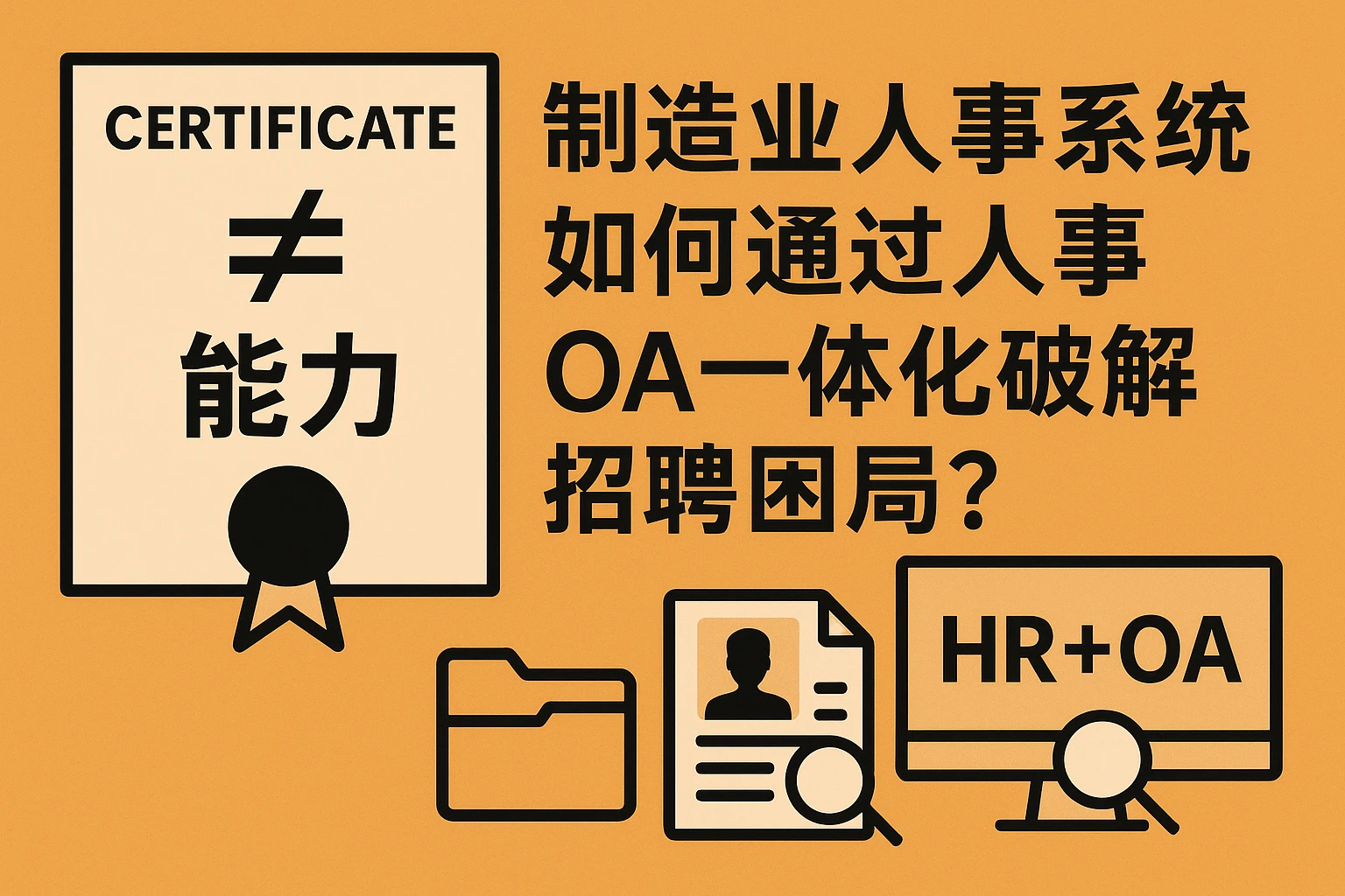 证书≠能力：制造业人事系统如何通过人事OA一体化破解招聘困局？