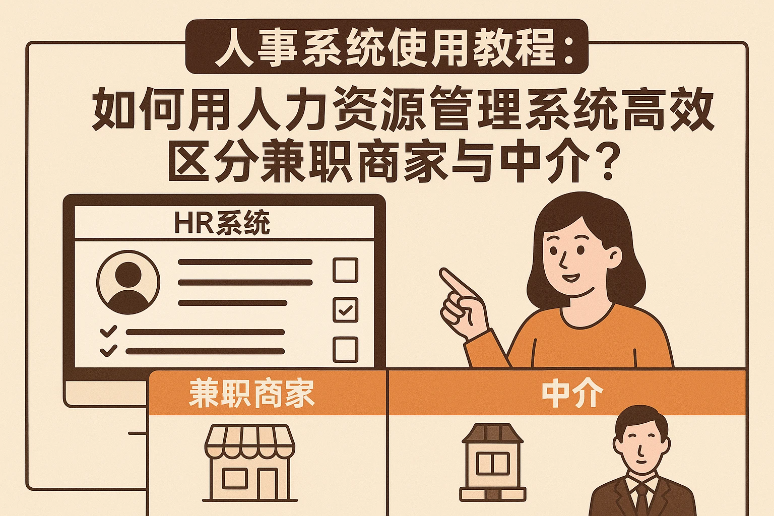 人事系统使用教程：如何用人力资源管理系统高效区分兼职商家与中介？