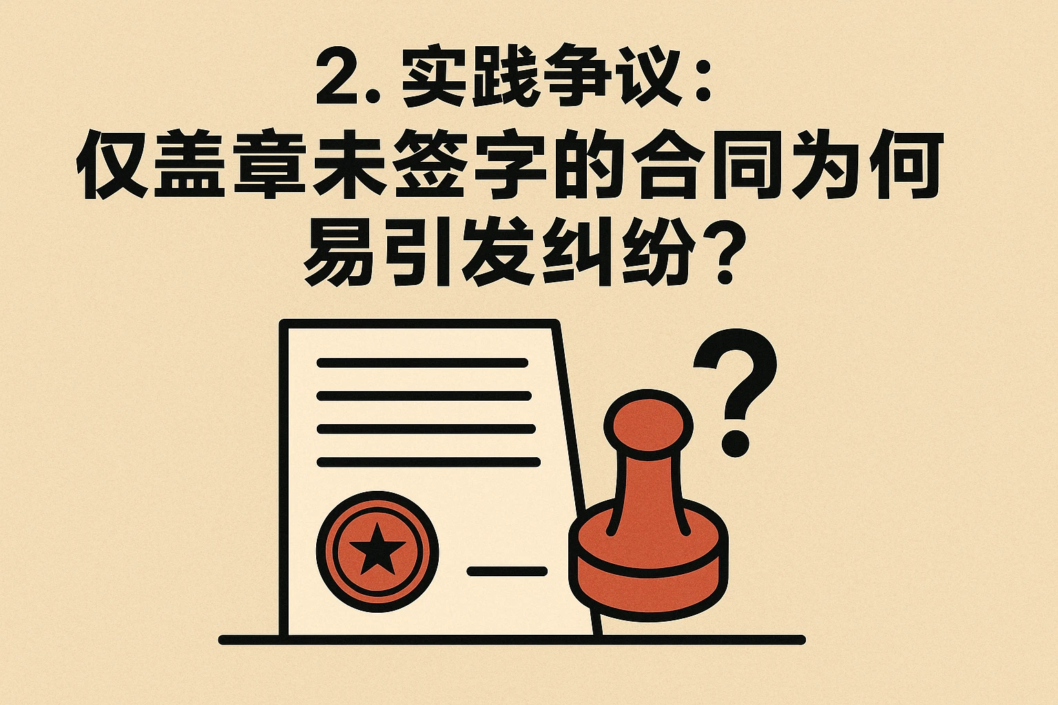 2. 实践争议：仅盖章未签字的合同为何易引发纠纷？