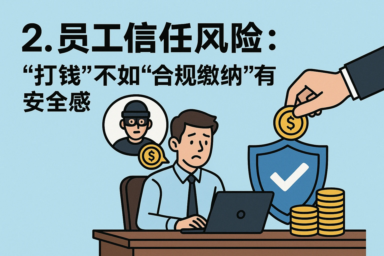 2. 员工信任风险：“打钱”不如“合规缴纳”有安全感