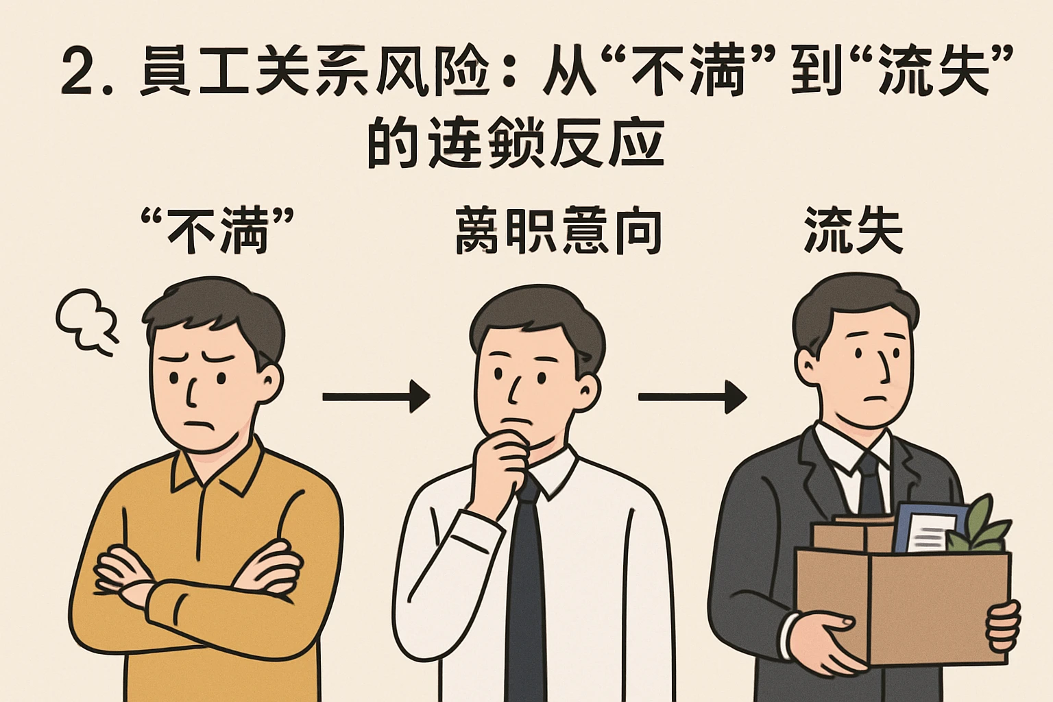 2. 员工关系风险：从“不满”到“流失”的连锁反应