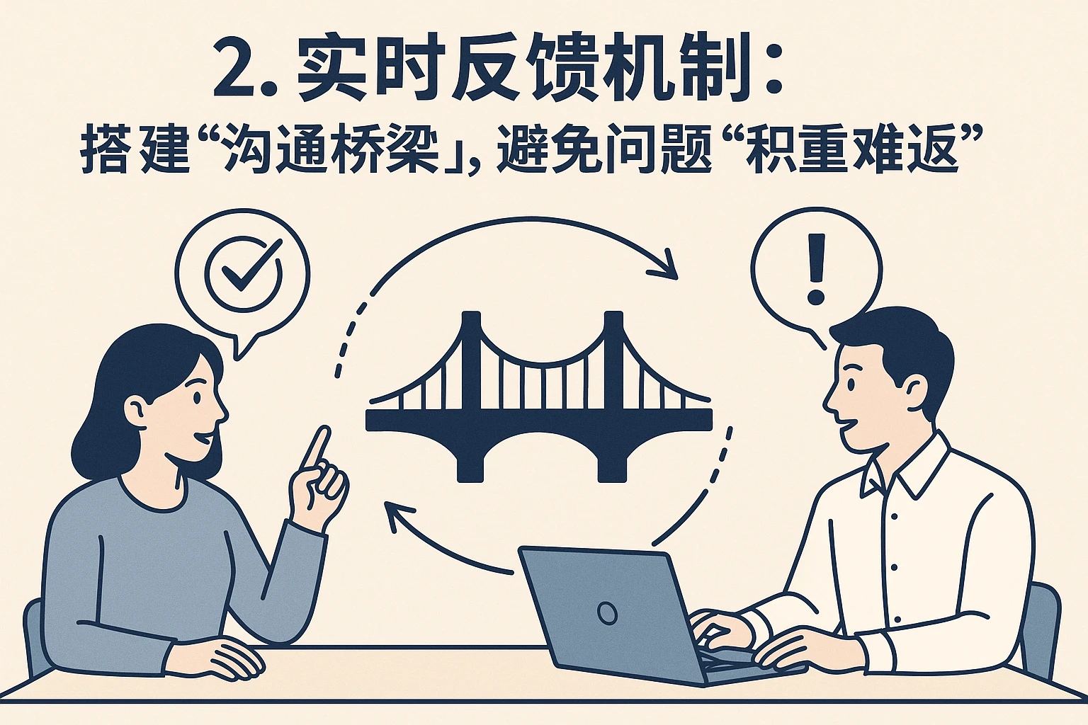 2. 实时反馈机制：搭建“沟通桥梁”，避免问题“积重难返”