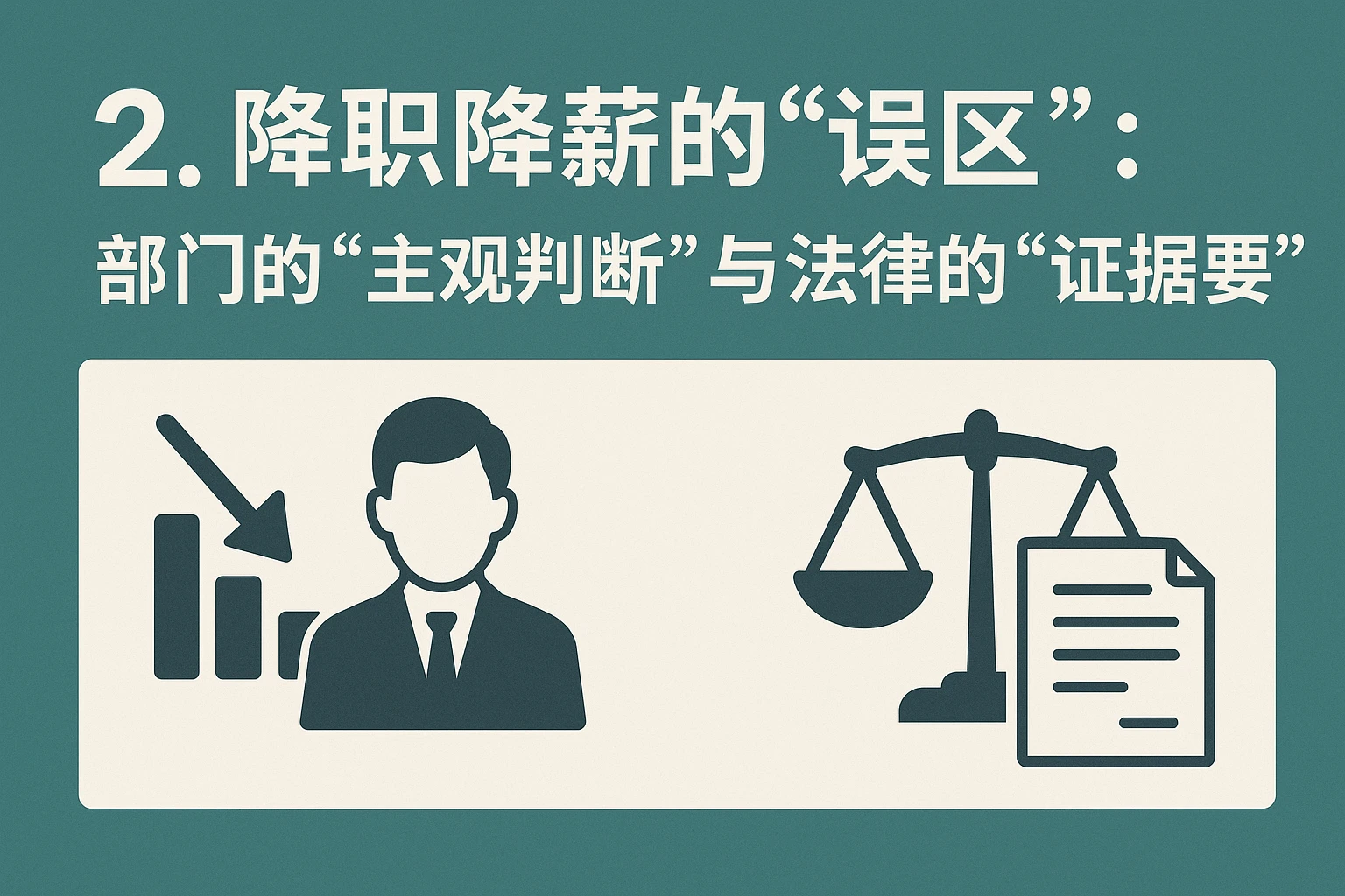 2. 降职降薪的“误区”：部门的“主观判断”与法律的“证据要求”