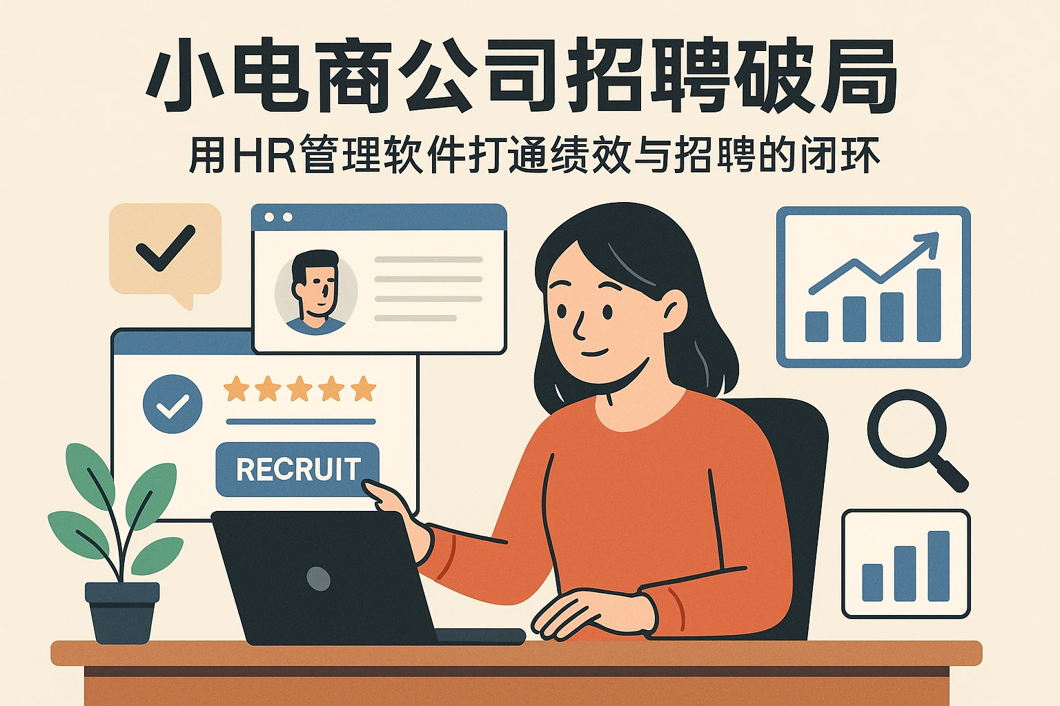 小电商公司招聘破局：用HR管理软件打通绩效与招聘的闭环
