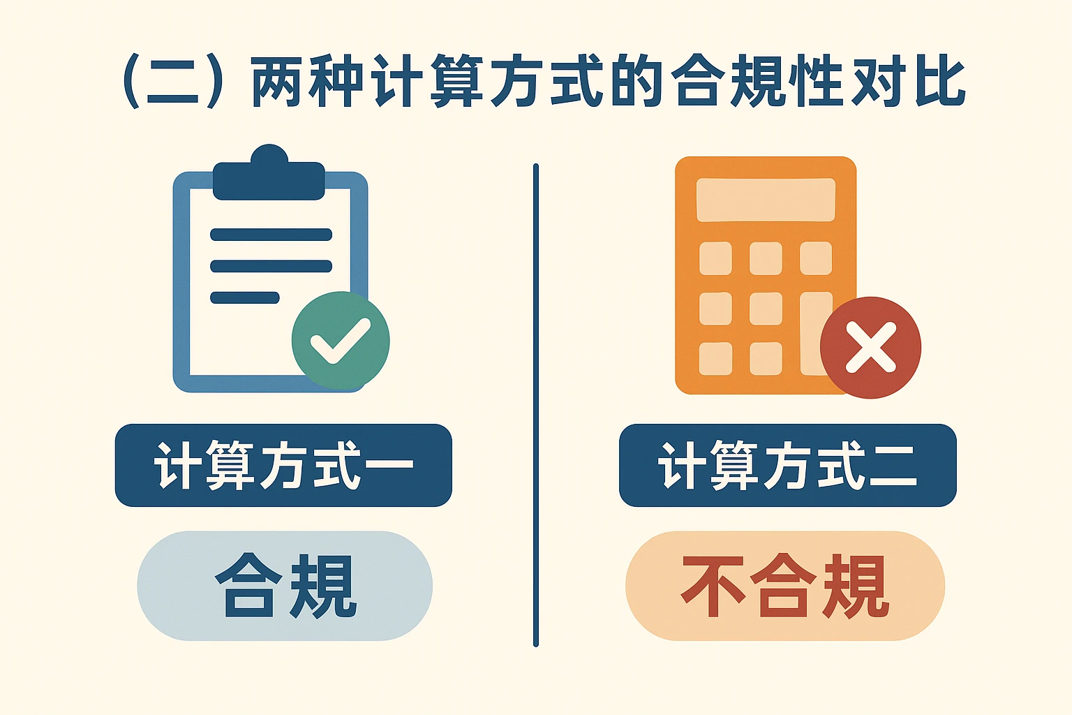 （二）两种计算方式的合规性对比