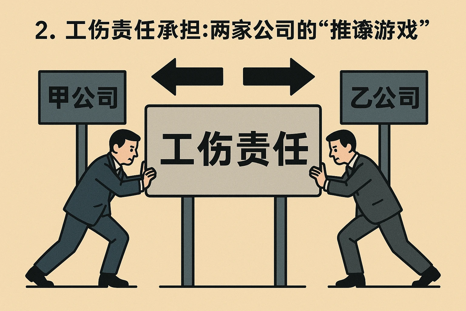 2. 工伤责任承担：两家公司的“推诿游戏”