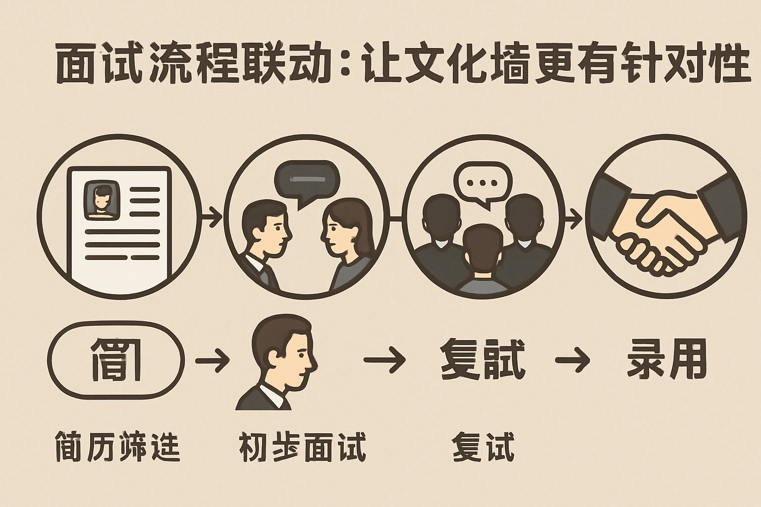 2. 面试流程联动：让文化墙更有针对性