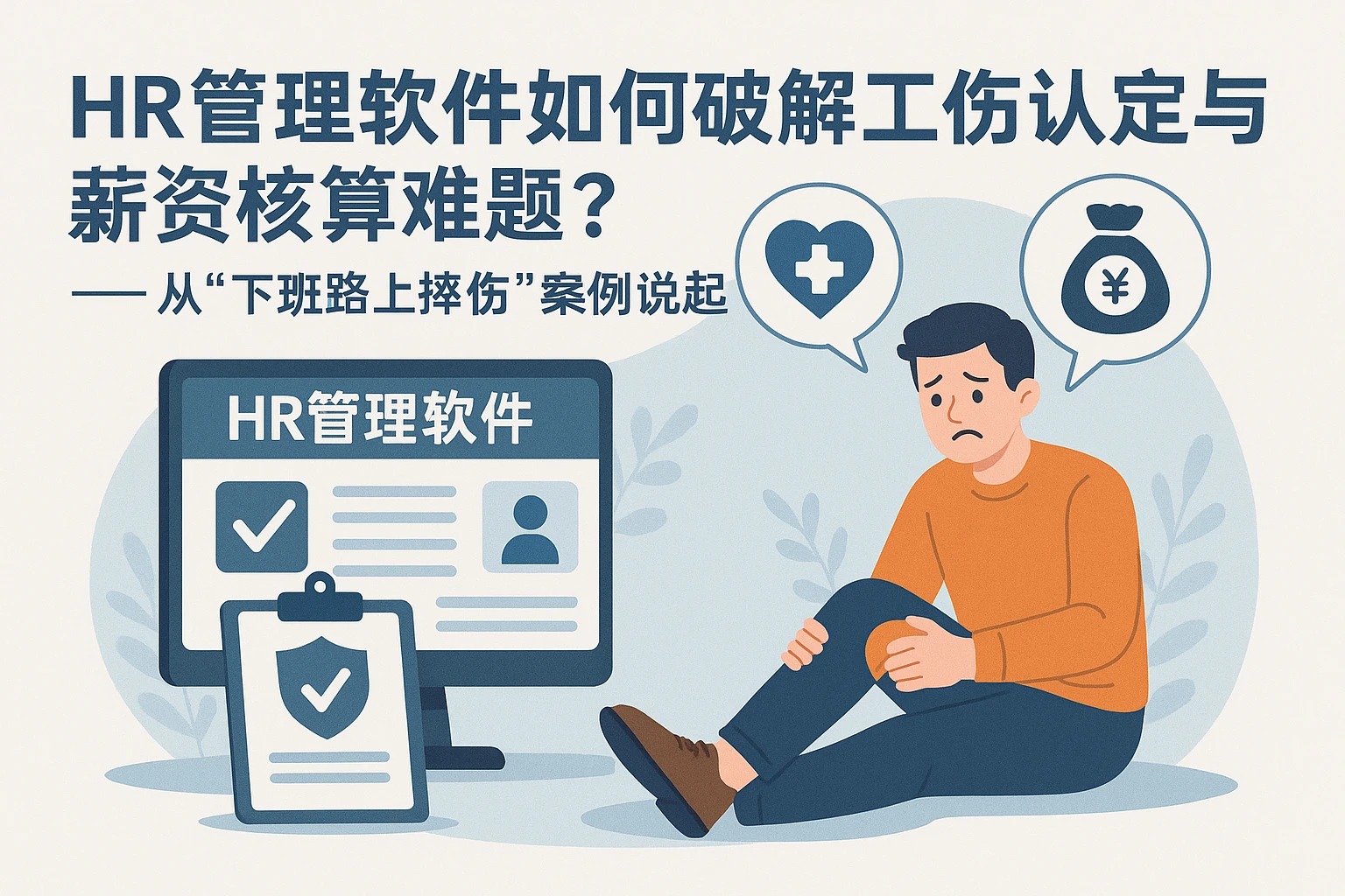 HR管理软件如何破解工伤认定与薪资核算难题？——从“下班路上摔伤”案例说起