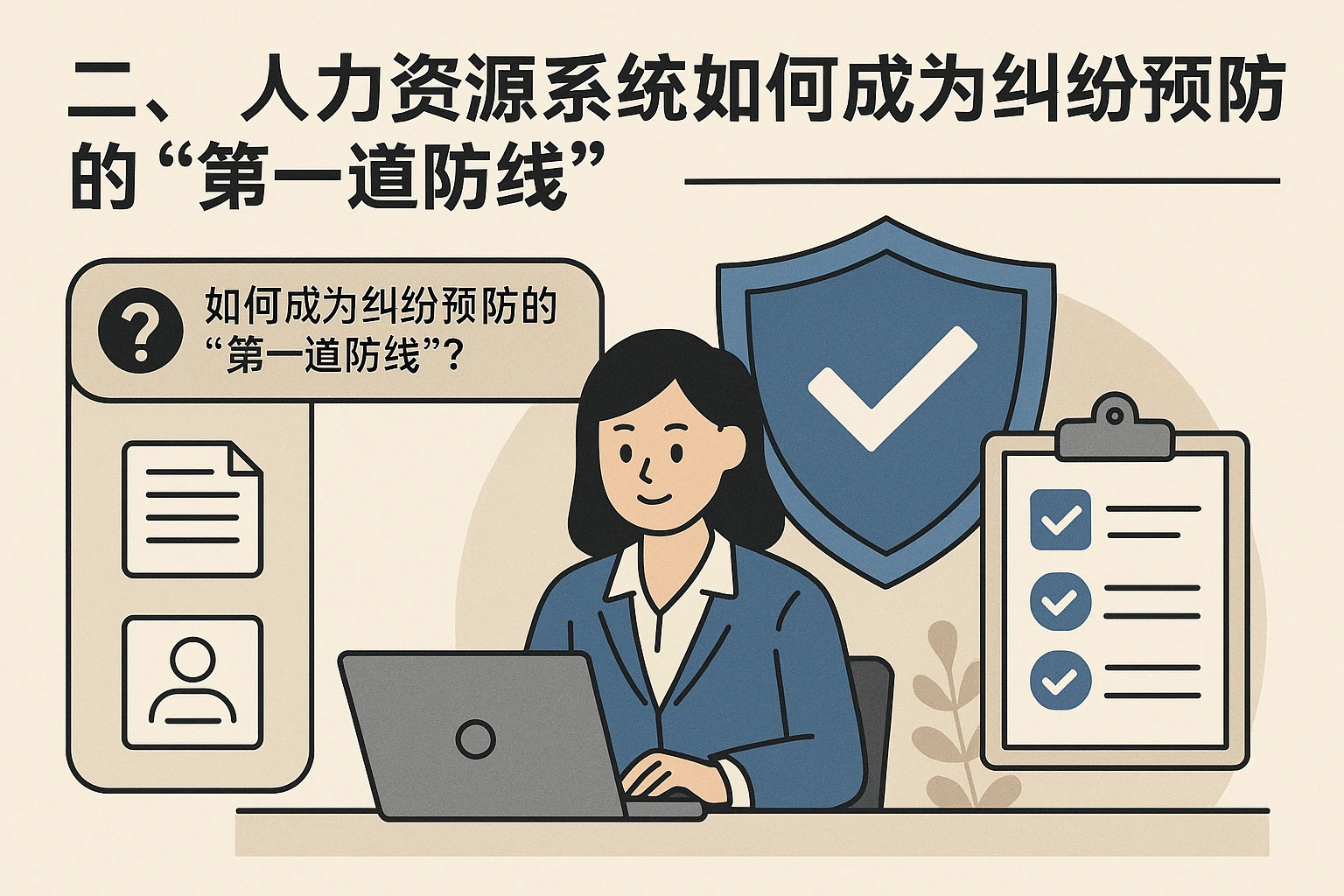 二、人力资源系统如何成为纠纷预防的“第一道防线”