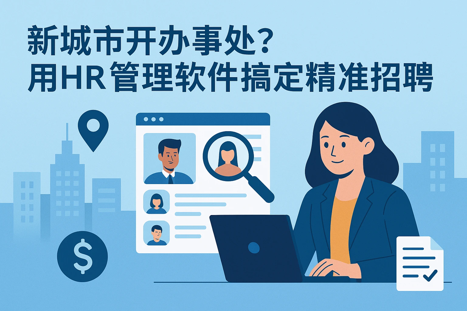 新城市开办事处？用HR管理软件搞定精准招聘与薪酬难题