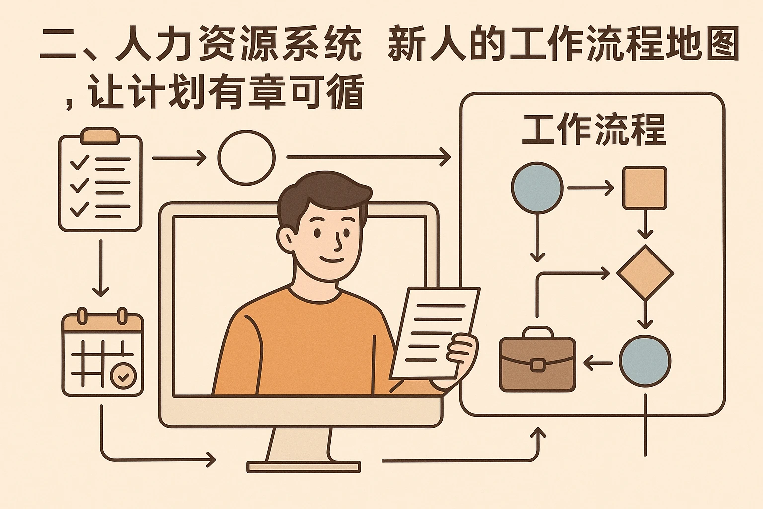 二、人力资源系统：新人的“工作流程地图”，让计划有章可循