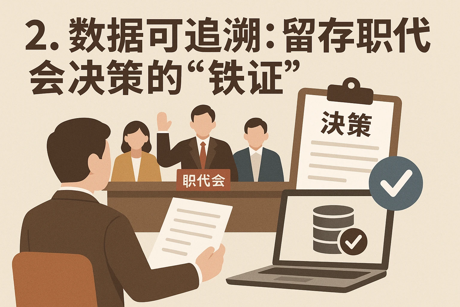 2. 数据可追溯：留存职代会决策的“铁证”