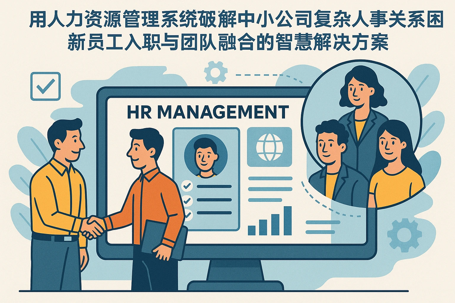 用人力资源管理系统破解中小公司复杂人事关系困局：新员工入职与团队融合的智慧解决方案