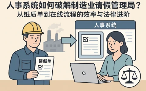 人事系统如何破解制造业请假管理困局？从纸质单到在线流程的效率与法律进阶