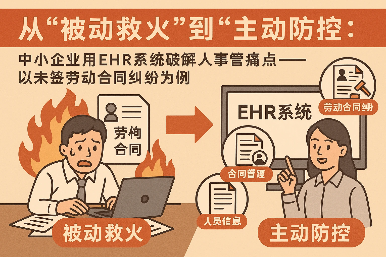 从“被动救火”到“主动防控”：中小企业用EHR系统破解人事管理痛点——以未签劳动合同纠纷为例