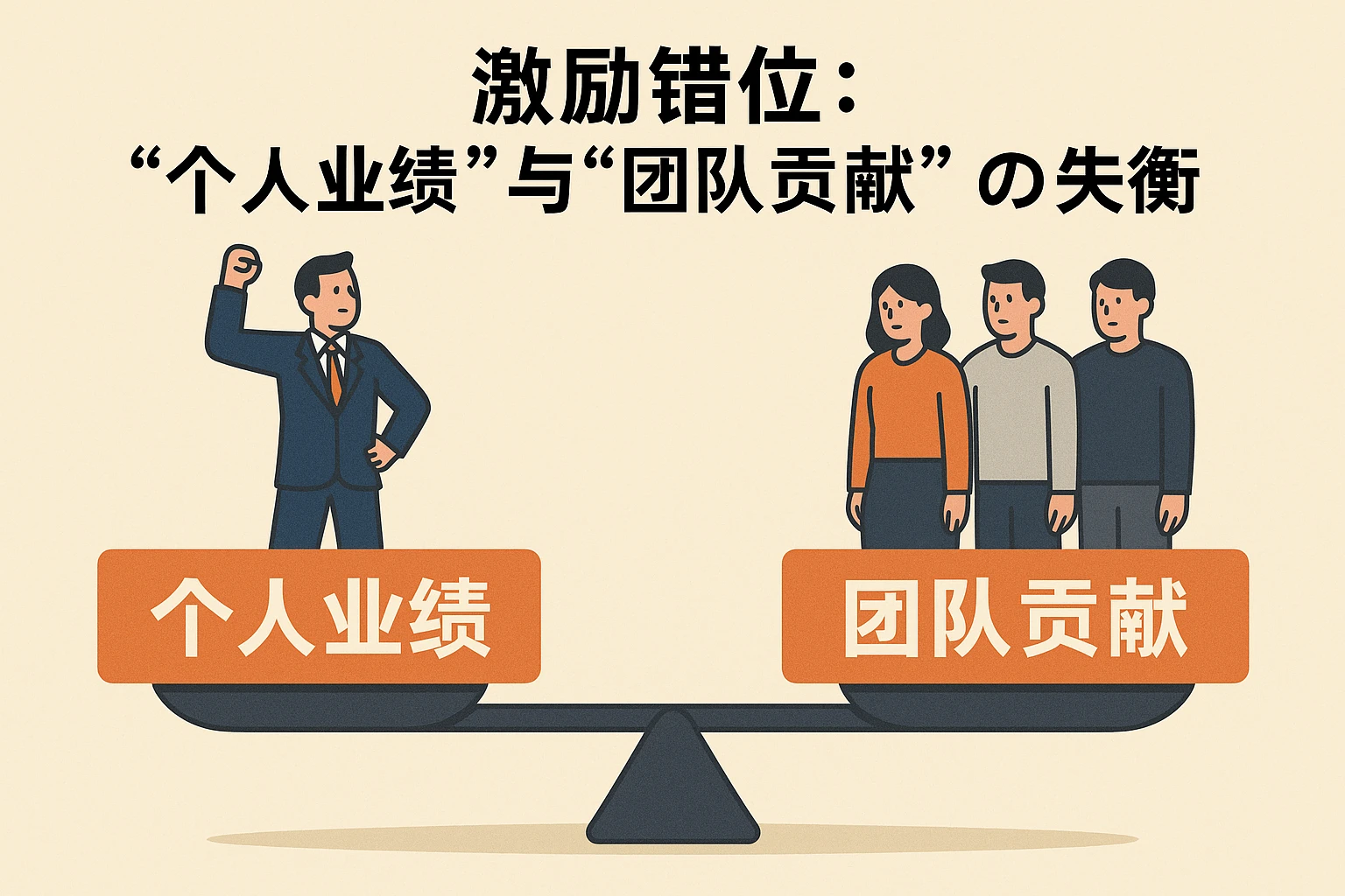 2. 激励错位：“个人业绩”与“团队贡献”的失衡